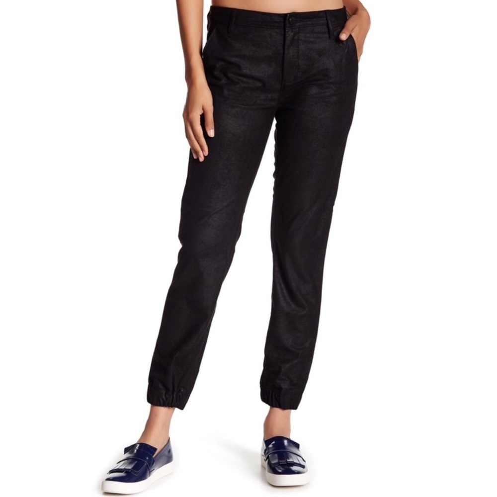 Blank NYC Black Soft Vegan Suede Relaxed Fit Jogger Pant 25